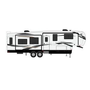 RV Camper Fifth Wheel Camper Digital Download Image Drawing