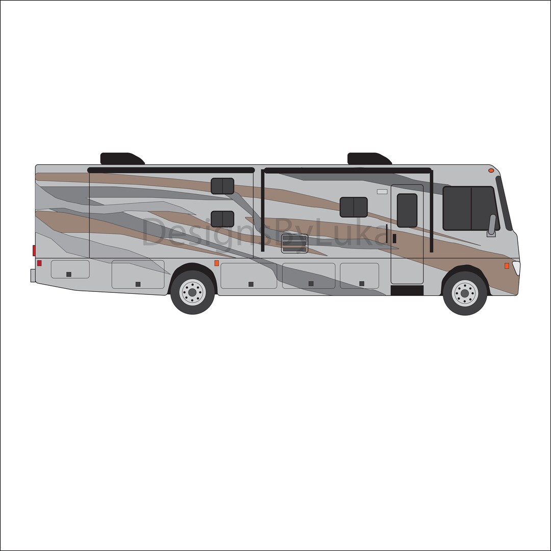 RV Drawing, Class A, Class A, Class A Motorhome, Class A Camper, Camper ...