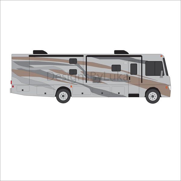 RV Drawing, Class A, Class A, Class A Motorhome, Class A Camper, Camper, Motorhome, RV, Travel, Adventure, Motorized RV