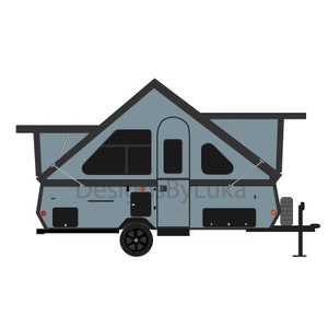 Camper Drawing, RV Drawing, A-Frame, Camper Trailer, Pop Up, RV, Camping, Travel Trailer, Travel, Camper, Digital Download