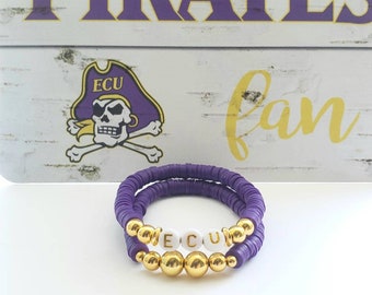 ECU Bracelet| East Carolina University Bracelet| ECU Pirates| Nc State Bracelets|College Bracelets |ECU Graduation Bracelets|Graduation