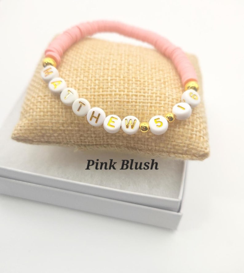 Bible Verse Beaded Bracelets, Word Bracelets, Faith Bracelets, Bible Verses, Faith Jewelry, Scripture Jewelry, Customizable, Joshua 1:9 image 10