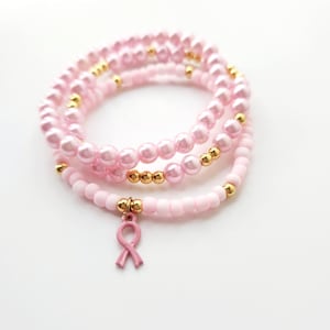 Breast Cancer Bracelet|Breast Cancer Jewelry|Breast Cancer Awareness|Hope Bracelet|Survivor Gifts|Cancer Gifts