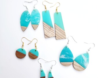 Summertime Earrings | Blue Green Earrings | Blue Sky Earrings | Beach Earrings | Surfer Earrings