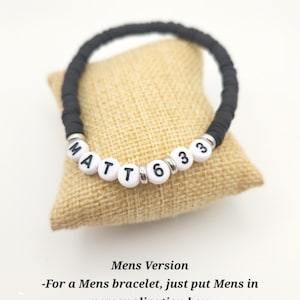 Bible Verse Beaded Bracelets, Word Bracelets, Faith Bracelets, Bible Verses, Faith Jewelry, Scripture Jewelry, Customizable, Joshua 1:9 image 12