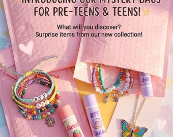 Pre-teen, Teen Girl Mystery Bags, Bracelets, Necklaces for Girls