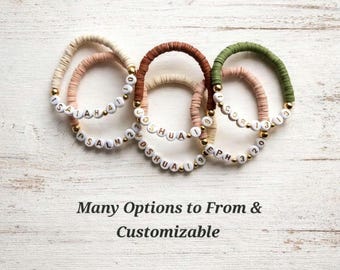 Bible Verse Beaded Bracelets, Word Bracelets, Faith Bracelets, Bible Verses, Faith Jewelry, Scripture Jewelry, Customizable, Joshua 1:9