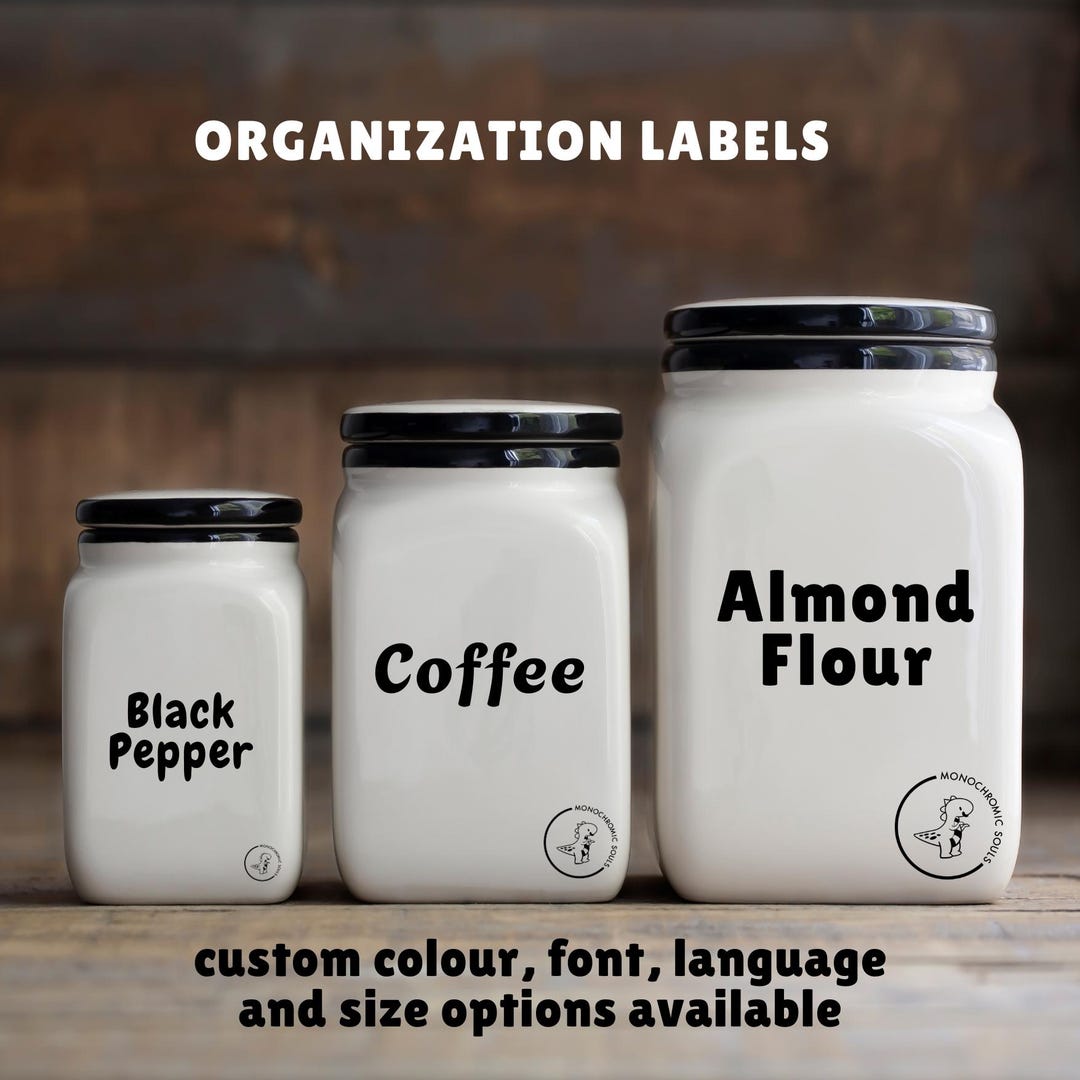 Custom Pantry Labels, Organization Labels, Customized Vinyl Labels ...