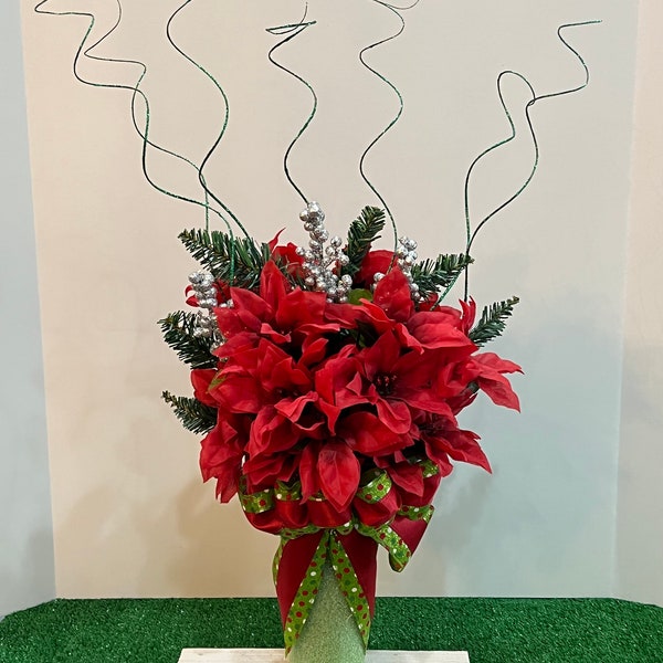 Christmas Cemetery Vase Flowers Etsy