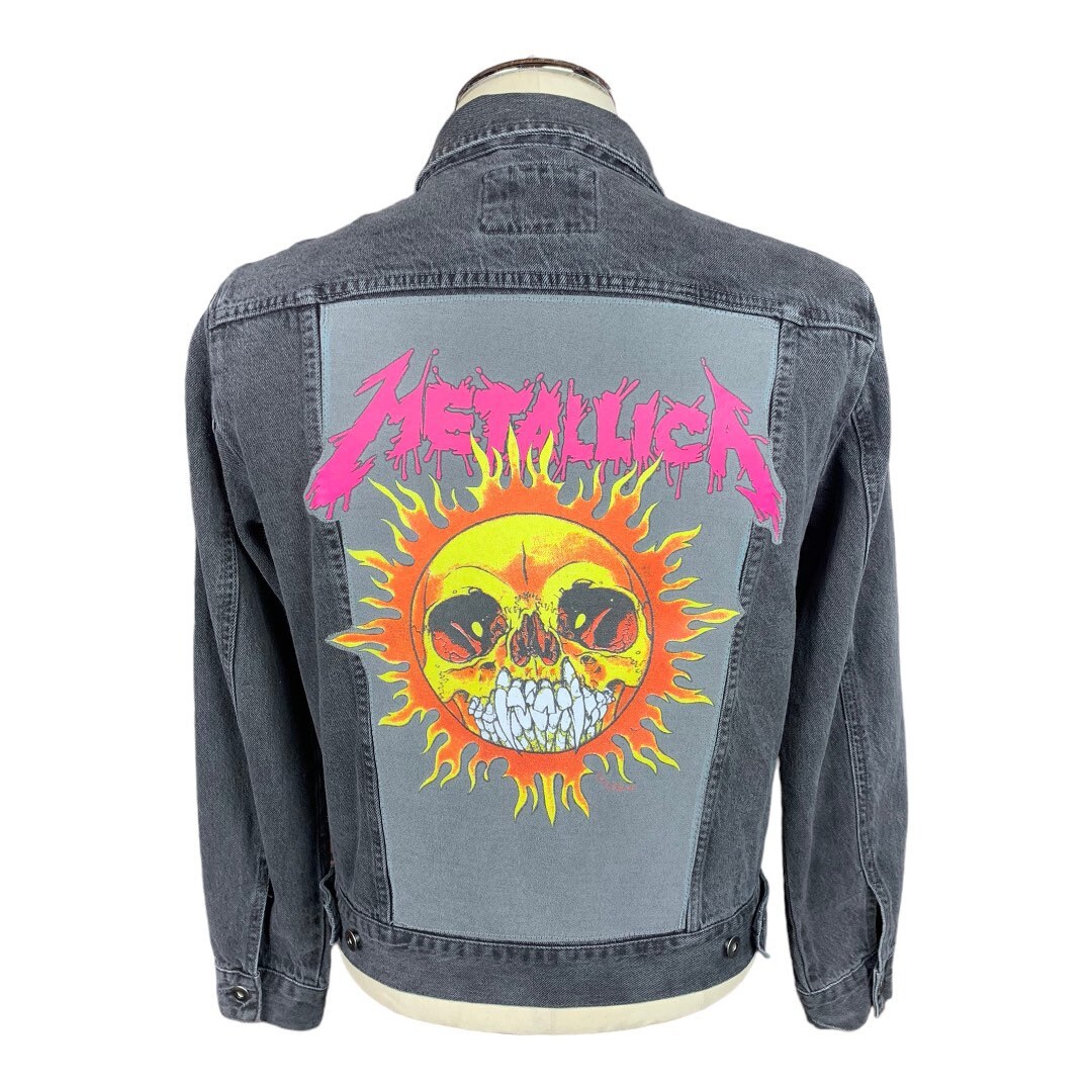 Metallica Back Patch Jean Jacket Repurposed Reworked Heavy Etsy