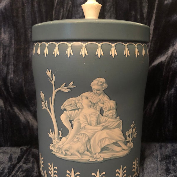 Vintage Wedgwood Jasper Ware Tin Blue Wedgwood Tin