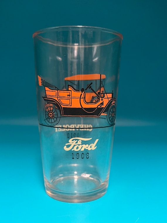 Vintage Hazel Atlas Classic Car Glass Classic Ford Classic Chevy - Etsy