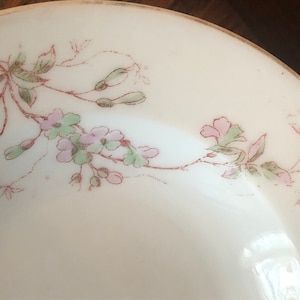 Set of 5 Vintage China Berry Bowls Pink and Green Flowers by Carlsbad
