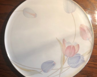 3dRose cp_811_1 Tulips Porcelain Plate 8-Inch 