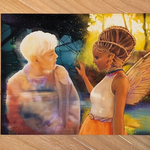BTS Fanart - Sonne und Mond 5x7" Mini Kunstdruck