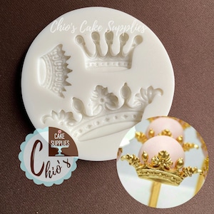 Princess / King / Queen Crown Silicone Mold. 3 cavities, 3 different designs.