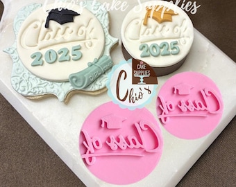 Graduation "Class of" (add any year) Fondant Embosser Stamps