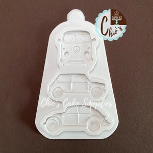 Cars Silicone Mold, 3 cavities, 3 different designs