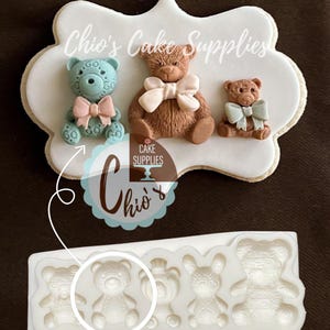 Stampo in silicone a tema orsacchiotto, 5 cavità diverse immagine 6