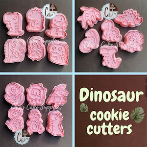 Dinosaur Cookie Cutters with Stamp Sets