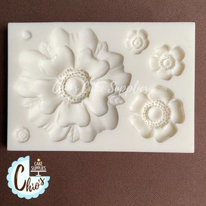 Flowers Silicone Mold, 6 cavities