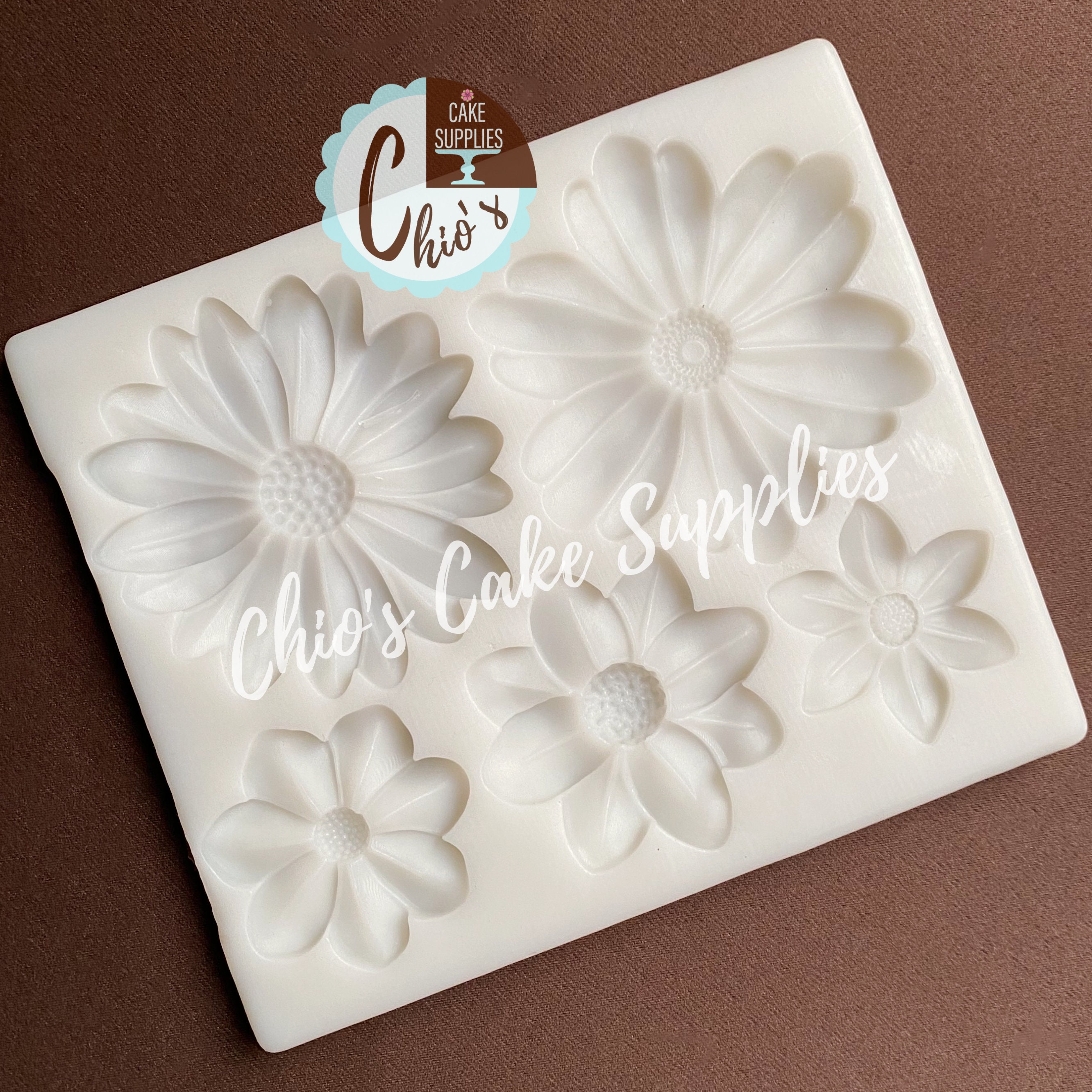 Flower Pattern Loaf Soap Silicone Mold Flat Rectangle Handmade