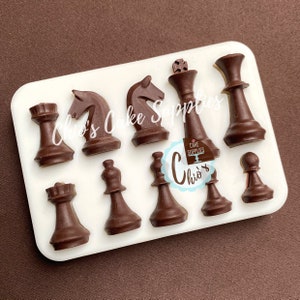 Mini Chess Silicone Mold, 10 cavities