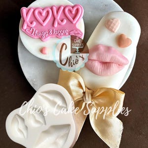 Molde de silicona para labios besándose / San Valentín, 4 diseños diferentes