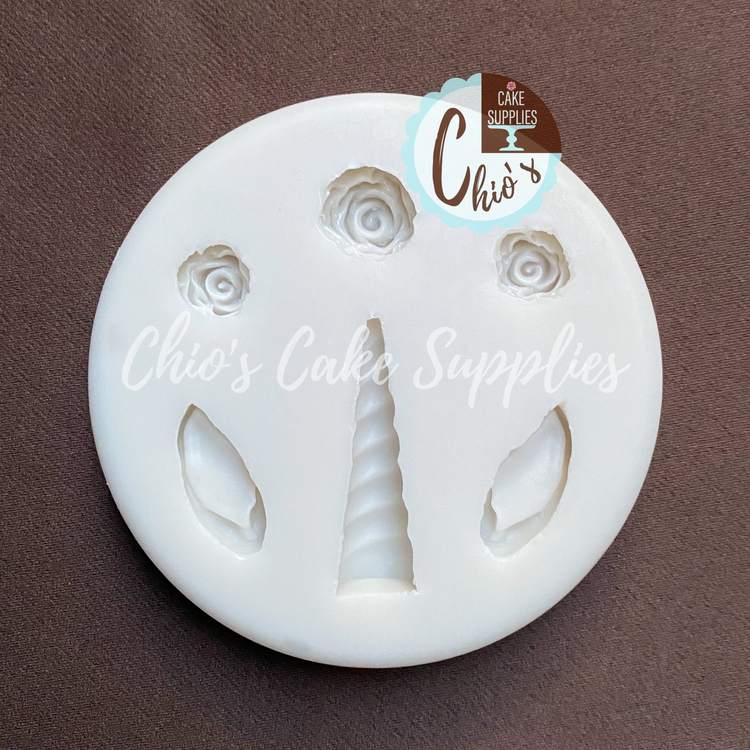Unicorn horn and ears & roses Silicone Mold