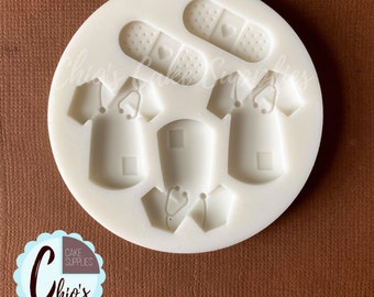 Nurse / Doctor Shirt, Band-aid Silicone Mold 5 cavities.
