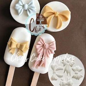 Bows silicone Mold 4 cavities, 4 different designs