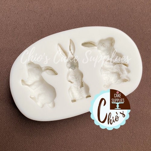 Easter Bunny Rabbit Silicone Mold 3 Cavities 3 Different Etsy