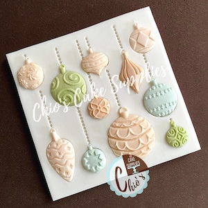 Christmas ornaments silicone mold, 11 cavities, 11 different designs.