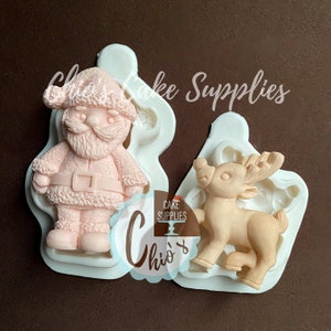 Christmas Themed / Santa and Rudolph the Red Nosed Reindeer Silicone Molds