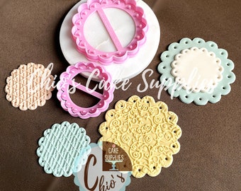 Set De 2 Cortadores De Galletas En Círculo Festoneado – Diámetro 2 Pulgadas, Plástico Rosa, Fáciles De Limpiar