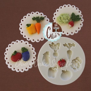 Veggies Themed Silicone Mold, 7 different cavities