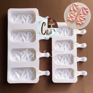 Cakesicle / popsicle, 4 cavities, diamond design