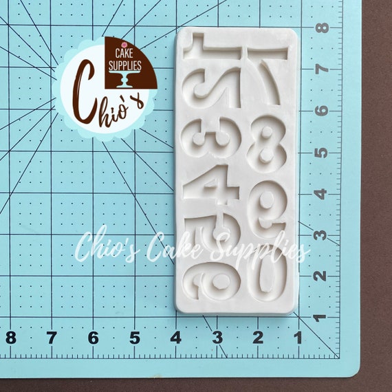 数字0～9のシリコンモールド、高さ1.5インチ - Etsy 日本