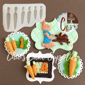 3D Carrots Silicone Mold, 6 cavities.