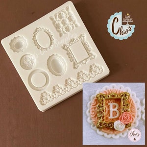 Pendant Frame Silicone Mold: Oval & Rectangle Mini Frames