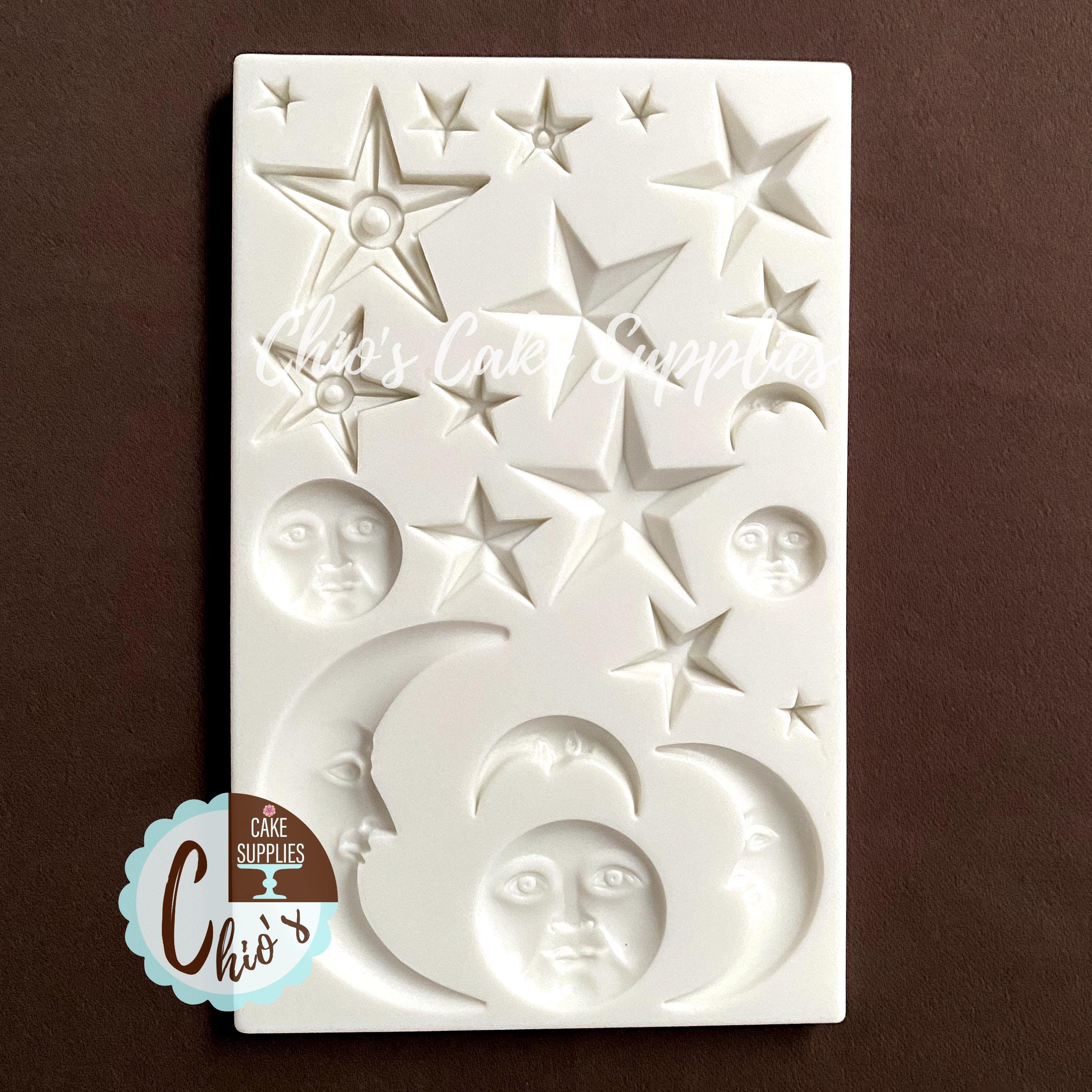 2-Piece Star And Moon Silicone Mold Set - Food-Grade For Baking, Crafts, And DIY