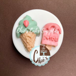 3D Ice Cream and Popsicle / Love you Ice Cream Silicone Mold