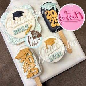 Graduation &quot;Class of&quot; (add any year) Fondant Embosser Stamp, 2&quot; diameter