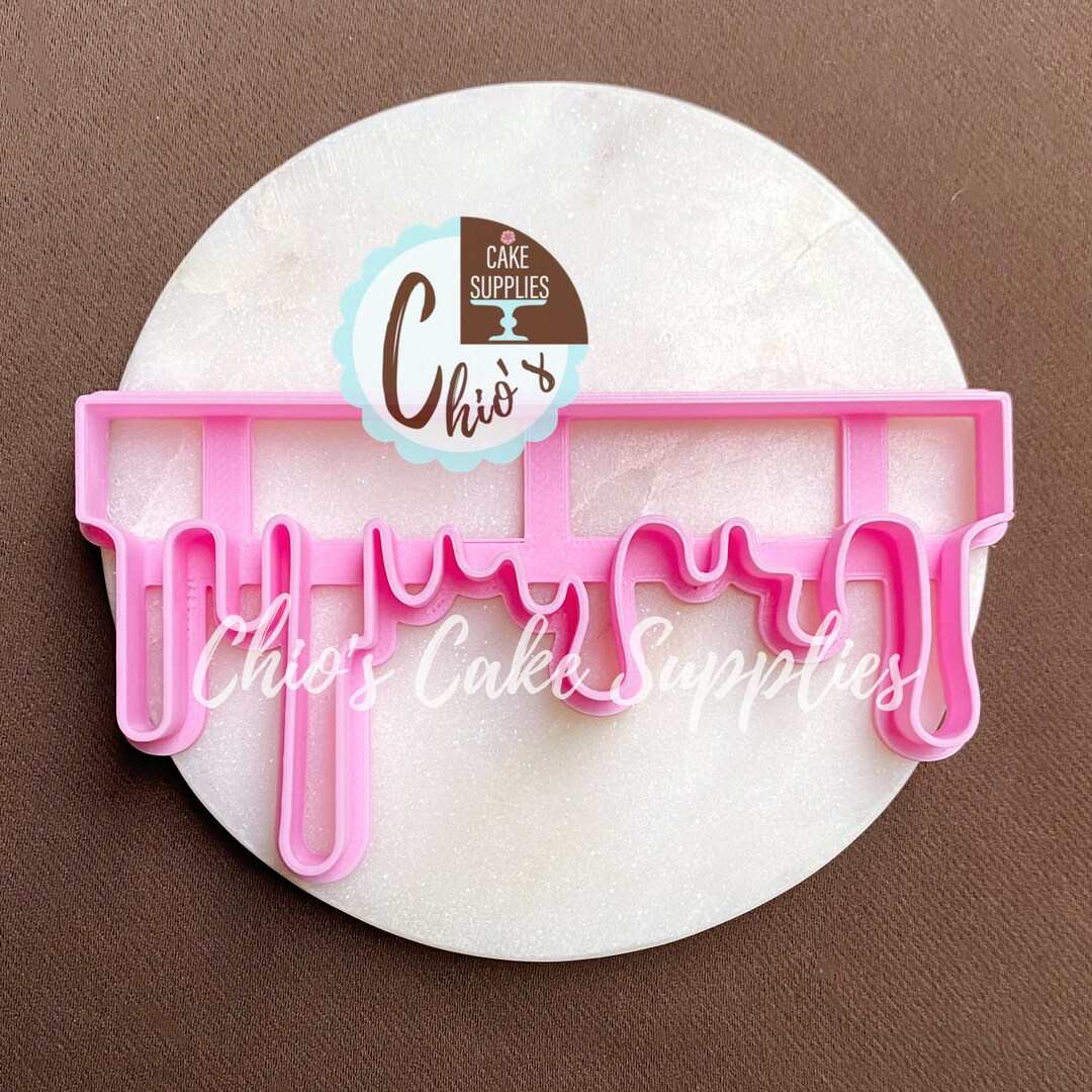 Dripping Chocolate/icecream Shape Fondant Cutter Etsy