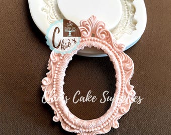 Oval Baroque Frame Silicone Mold