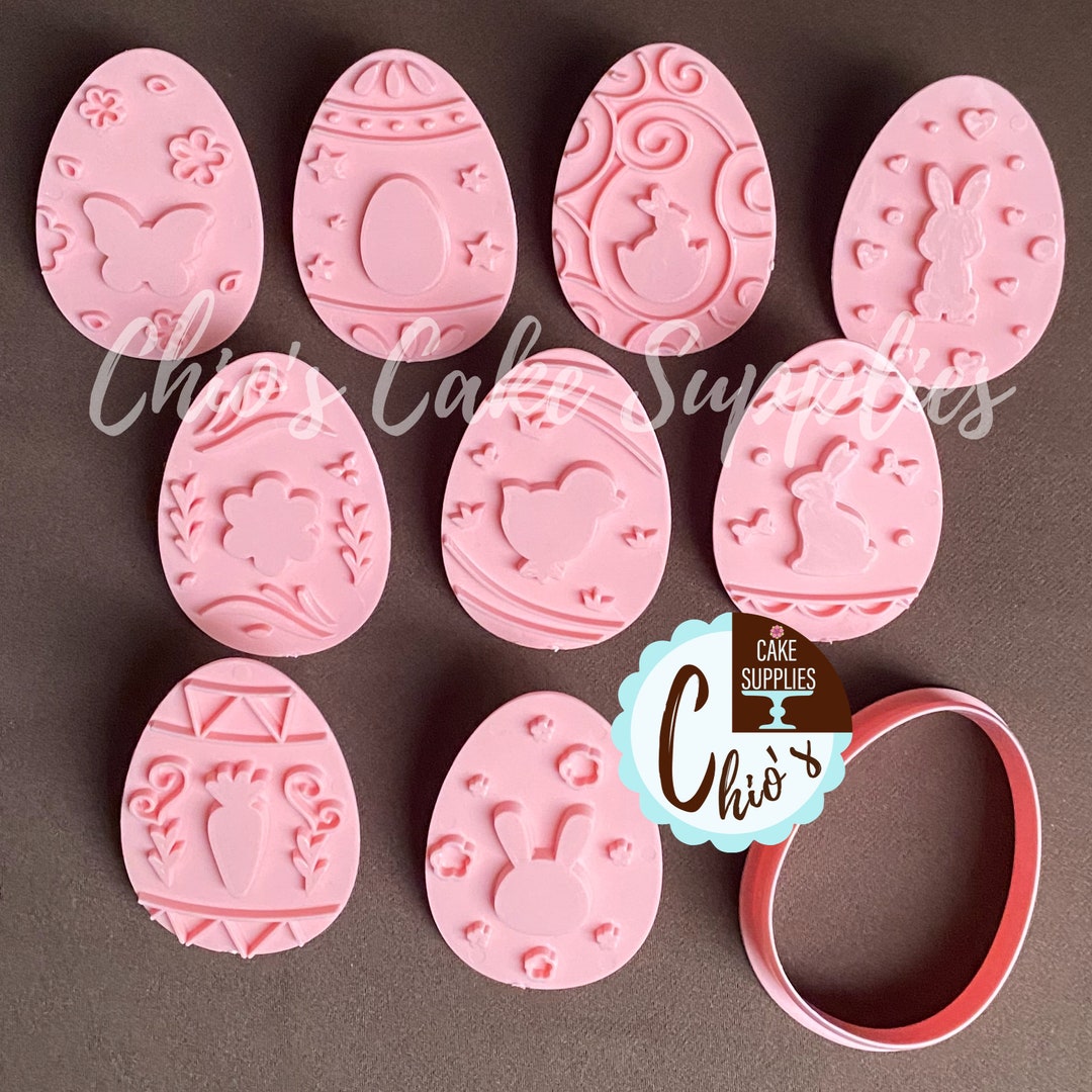 Easter Egg Shaped Cookie Cutter With Embosser Stamp 10 Pieces Etsy easter-egg-shaped-cookie-cutter-with-embosser-stamp-10-pieces-etsy