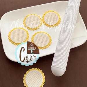 Wafer Texture Fondant Embosser Roller