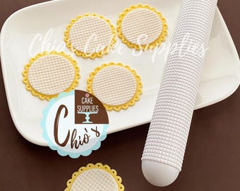 Wafer Texture Fondant Embosser Roller