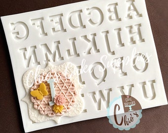 Alphabet Letters Silicone Molds. Font #005