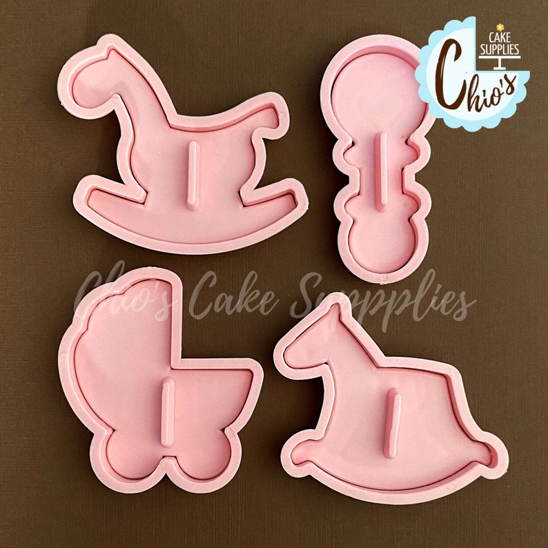 Baby Shower Themed Cookie Cutters With Embosser Stamp Sets Etsy